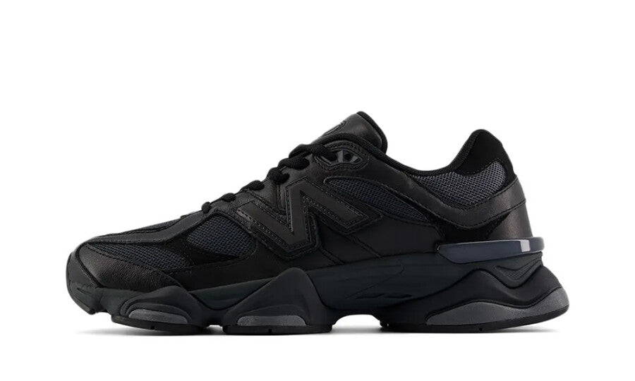 New Balance 9060 Triple Black Leather-U9060NRI-sneaker JHypes